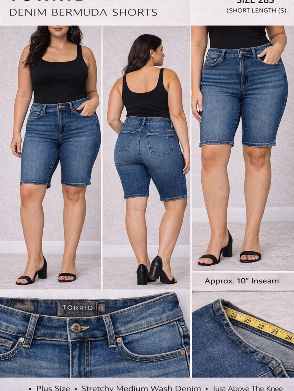 Torrid Luxe Slim Boot Jeans Size 28S Short Set of 2 Blue Denim Stretch